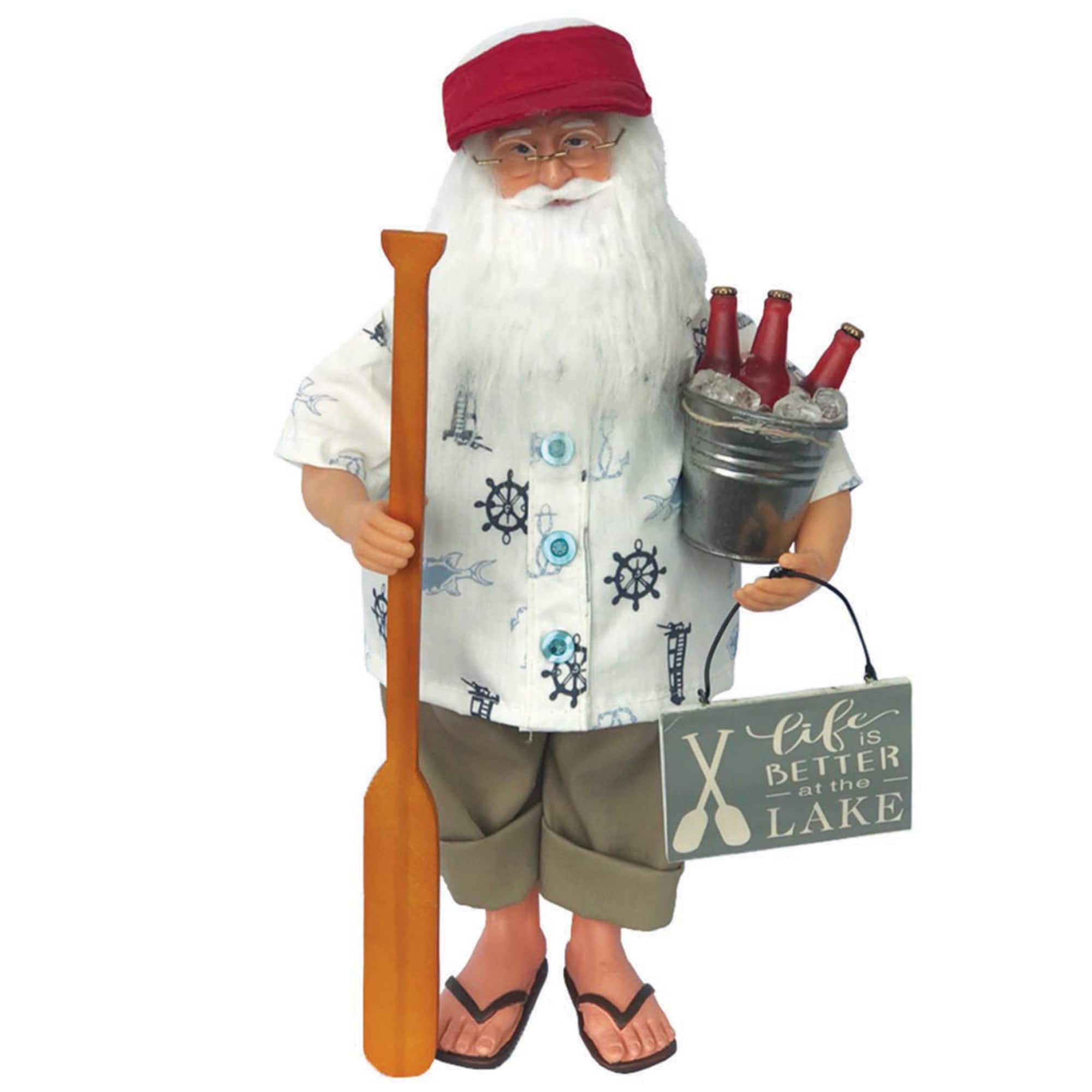 Santa's Workshop 15" Life Is Better At The Lake Claus